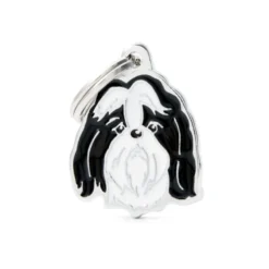 Placa Identificativa Shih Tzu Blanco y Negro