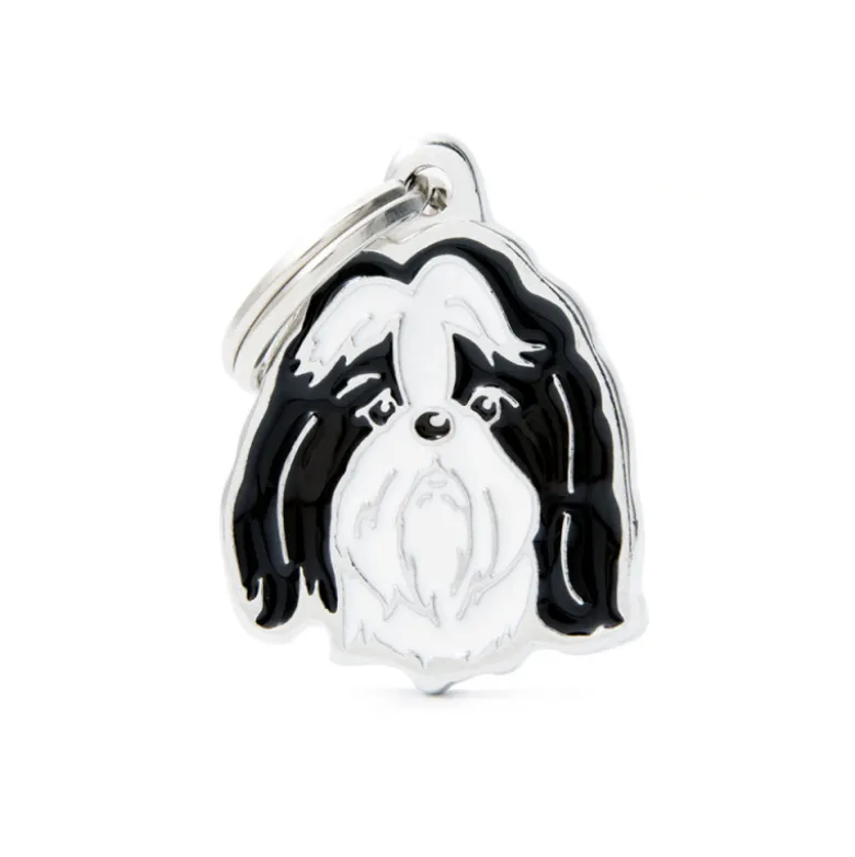 Placa Identificativa Shih Tzu Blanco y Negro