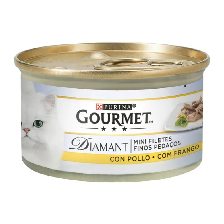 Purina Gourmet Diamant Filetes de Pollo para Gatos 85g