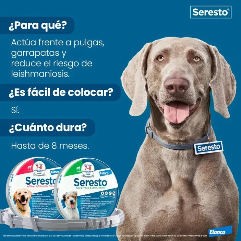 Seresto Collar Antiparasitario para Perros Menos de 8kg