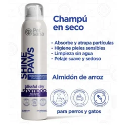 Shine Paws Dry Champú en Seco PetSana para Perros y Gatos