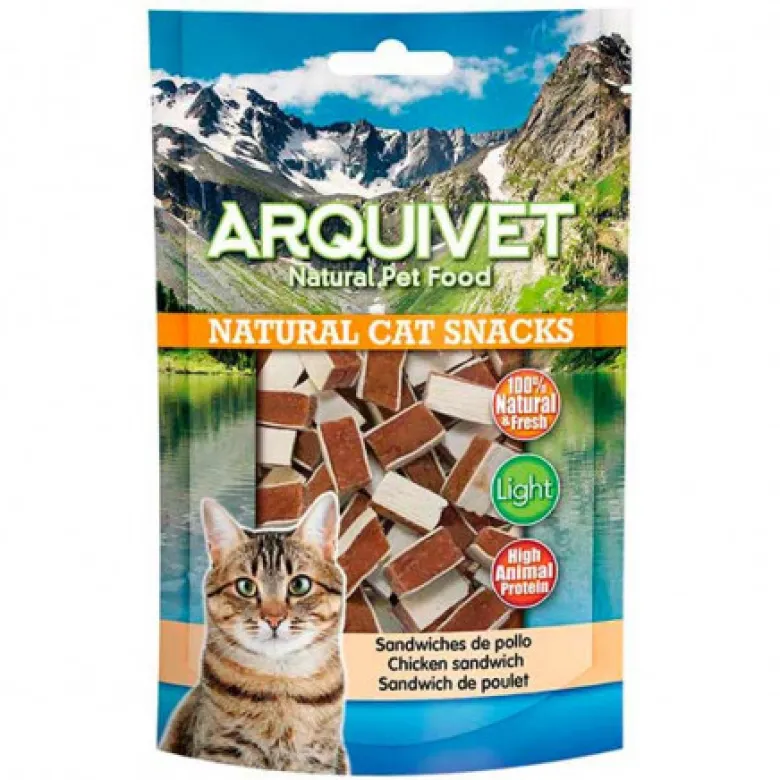 Snack Arquivet Natural Cat Sandwiches de Pollo 50g