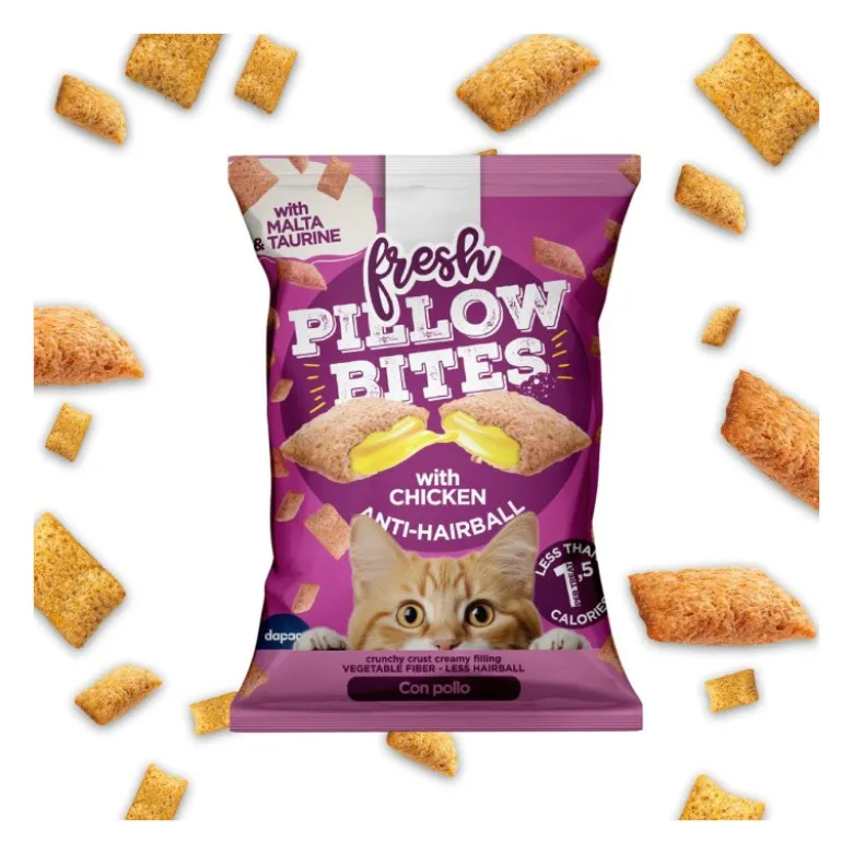 Snack Fresh Pillow Bites Hairball para Gatos 40g