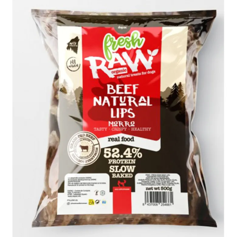Snack Fresh Raw Labios de Ternera para Perros