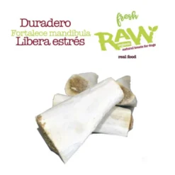 Snack Fresh Raw Tibia rellena de Búfalo Horneada Blanqueada para Perros