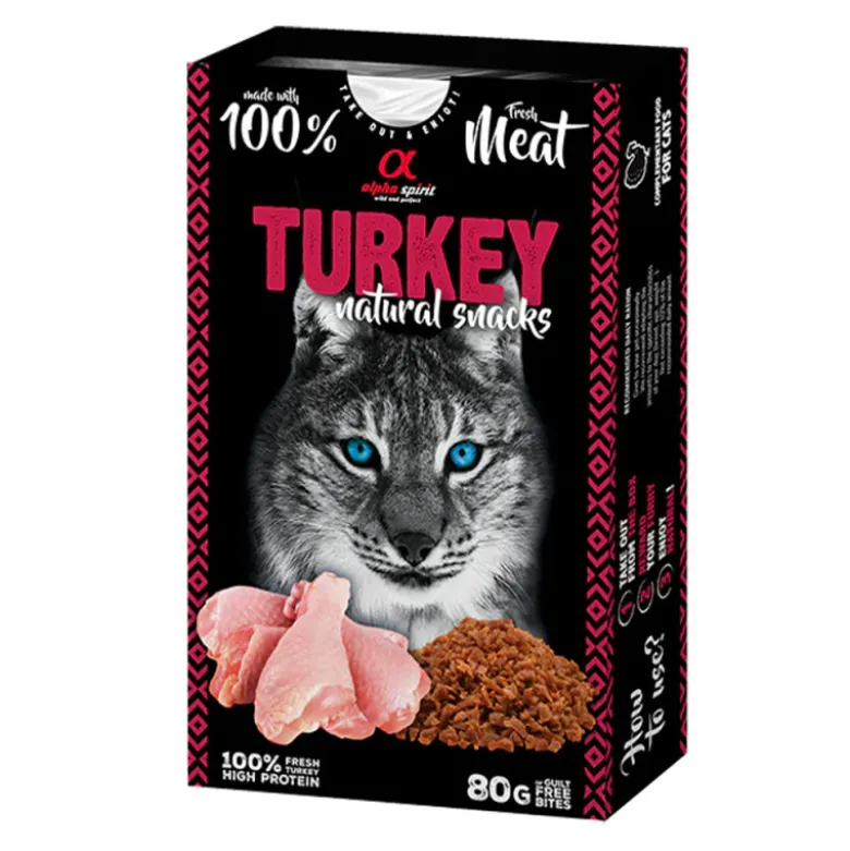 Snack Natural Alpha Spirit de Pavo para Gatos