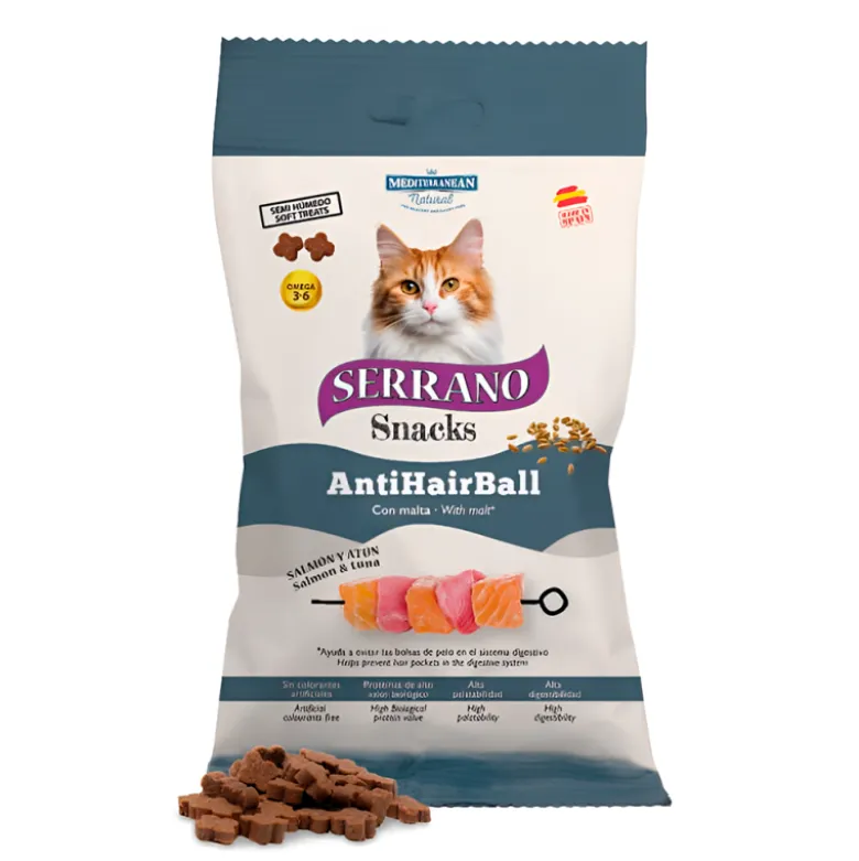 Snack Serrano Antihairball para Gatos