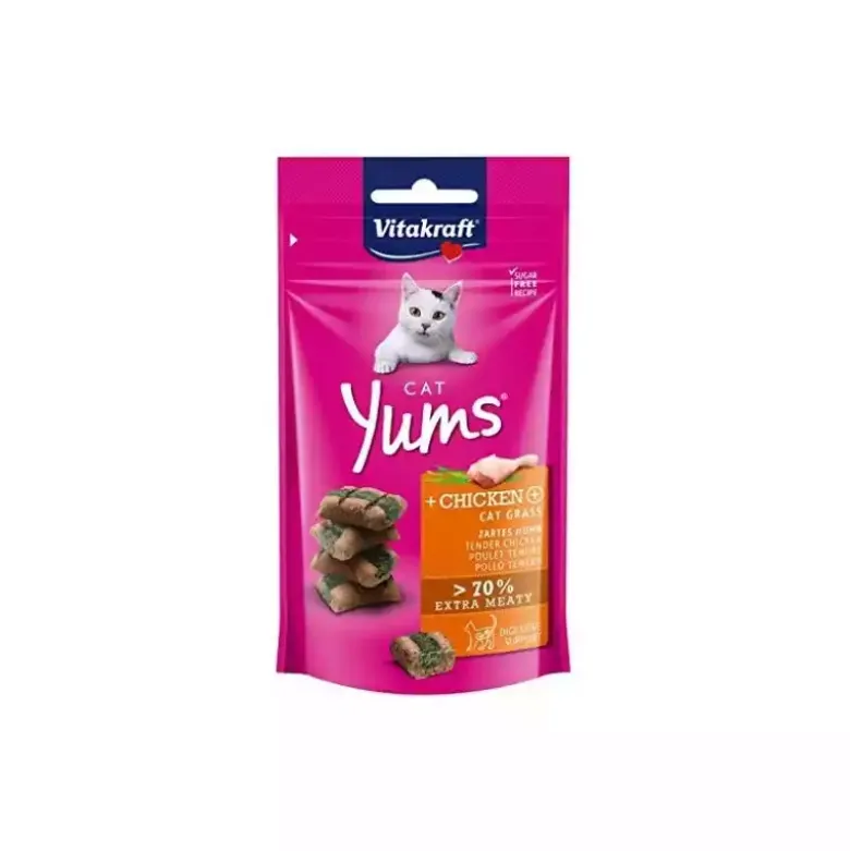 Snack Vitakraft Cat Yums Pollo con Hierba Gatera