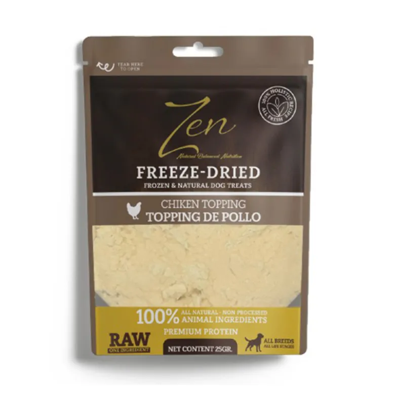 Snack Zen Freeze Dried Topping de Pollo Liofilizado para Perros y Gatos