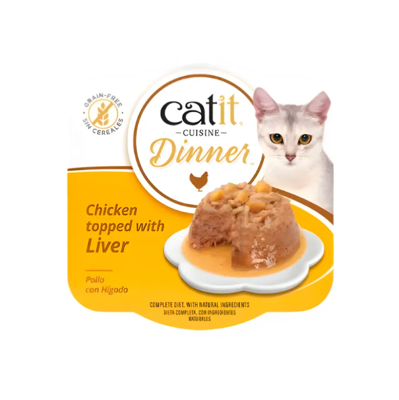 Tarrina Catit Cuisine Dinner de Pollo con Hígado para Gatos