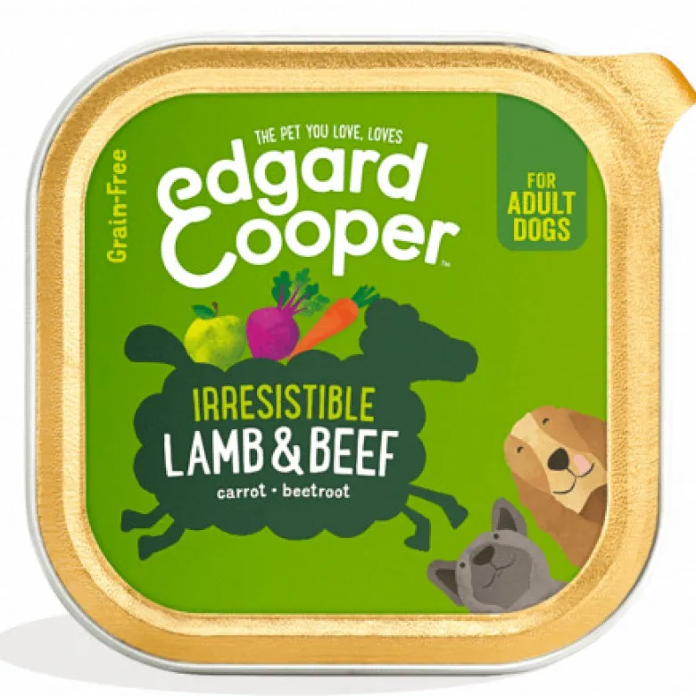Tarrina Edgard Cooper Cordero y Ternera Adult 150g
