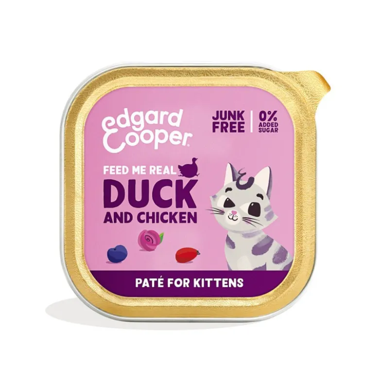 Tarrina Edgard Cooper Gato Kitten Pato y Pollo 85g