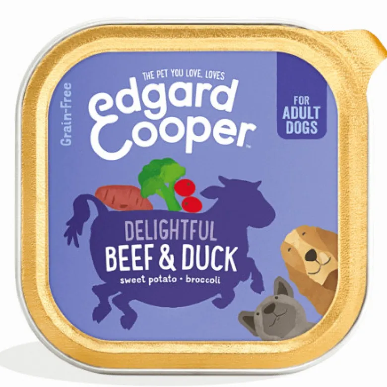 Tarrina Edgard Cooper Ternera y Pato Adult 150gr