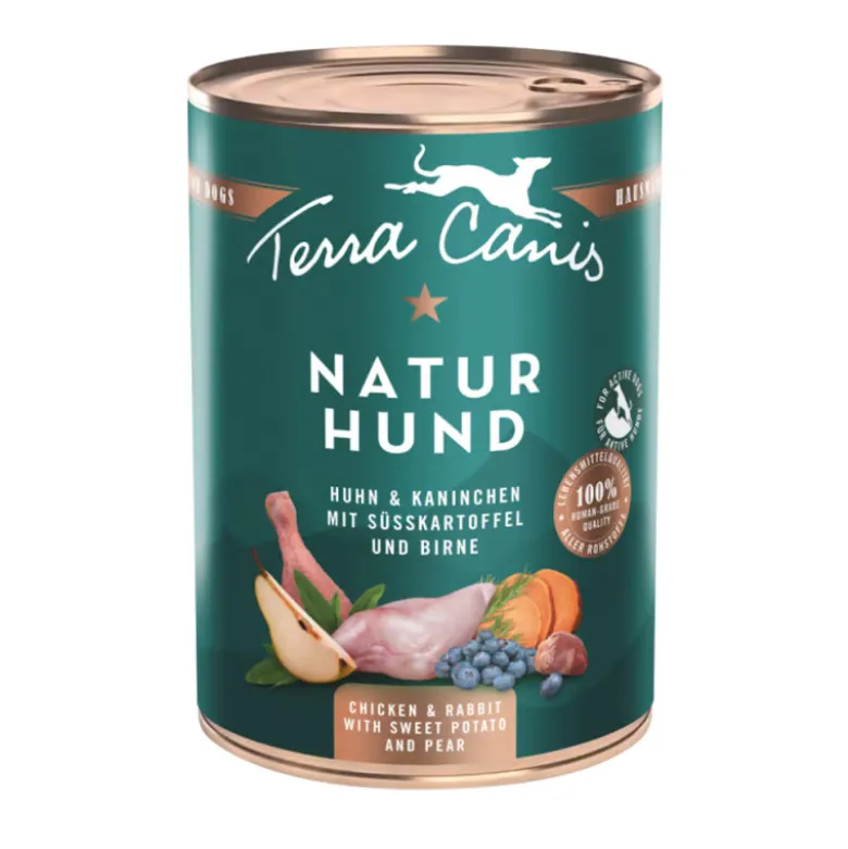 Terra Canis Pollo y Conejo con Boniato, Pera y Arándanos 400g