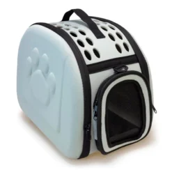 Transportín Plegable Gris Neopreno para Pequeñas Mascotas