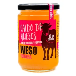 Weso Caldo de Huesos de Ternera para Perros y Gatos