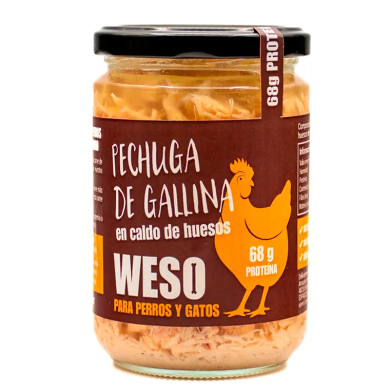 Weso Pechuga en Caldo de Huesos para Perros y Gatos