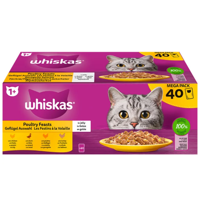 Whiskas Bundle Core Aves Multipack 40x85g