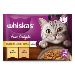 Whiskas Pure Delight Selección de Aves para Gatos 4x85g