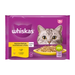 Whiskas 7+ Selección Aves en Gelatina para Gatos 4x85g
