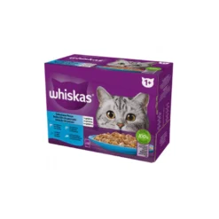 Whiskas 1+ Selección de Pescado Gelatina para Gatos Pack 12 x 85g
