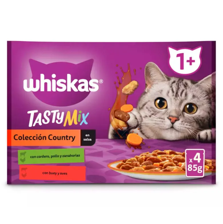 Whiskas TastyMix Contry Collection Pollo con Zanahoria y Buey con Aves