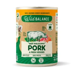 Wild Balance Menú Completo Cocinado al vapor Cerdo para Perros