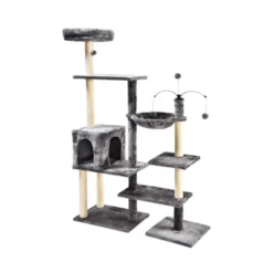 Wuapu Mueble Rascador Gris para Gatos