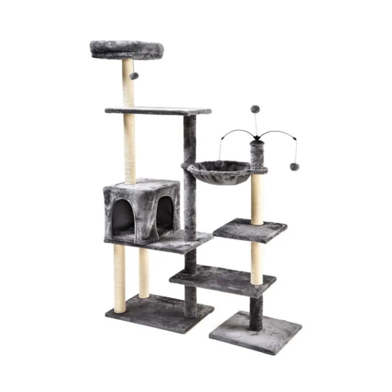 Wuapu Mueble Rascador Gris para Gatos