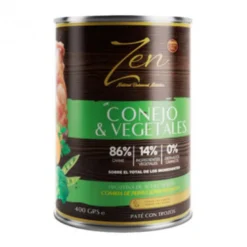 Zen Paté Conejo en Trozos con Vegetales para Perros