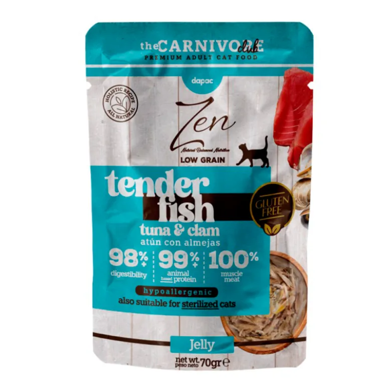 Zen Tender Fish LG Atún y Almejas en Gelatina para Gatos