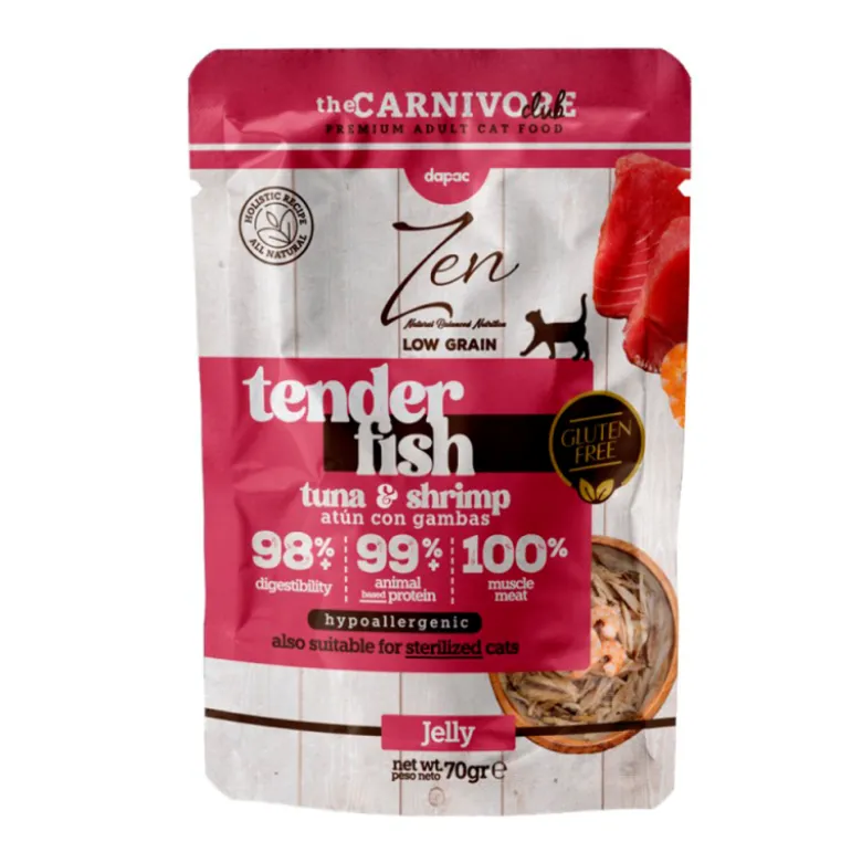 Zen Tender Fish LG Atún y Gambas en Gelatina para Gatos
